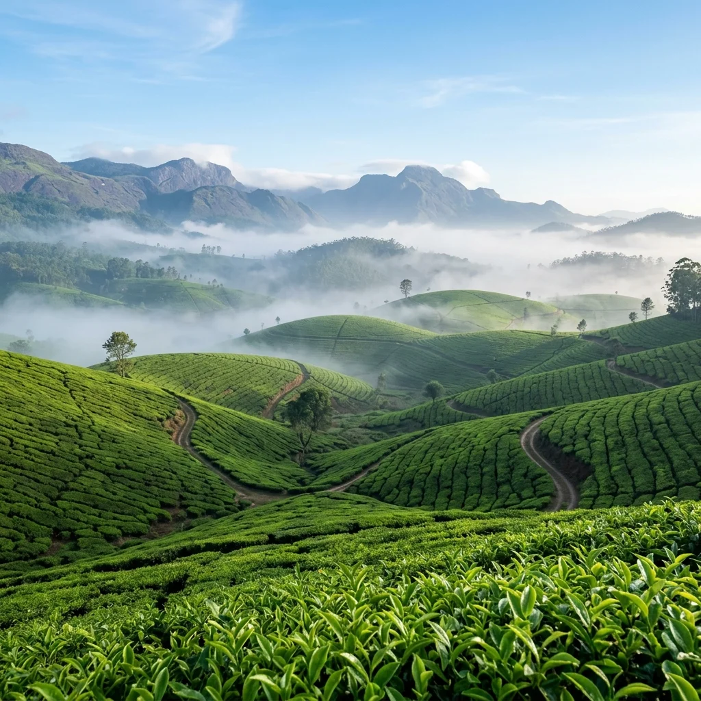 Kerala tea garden landscape